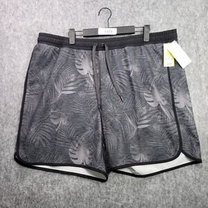 All In Motion Hybrid Shorts Swim Trunks Men XL Black Drawstring UV Pool Beach
